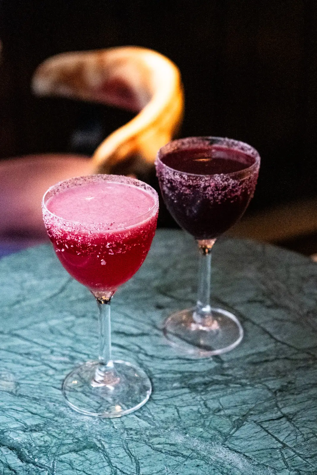 Two cocktails served at MJ'S Lobby Bar in Malmö